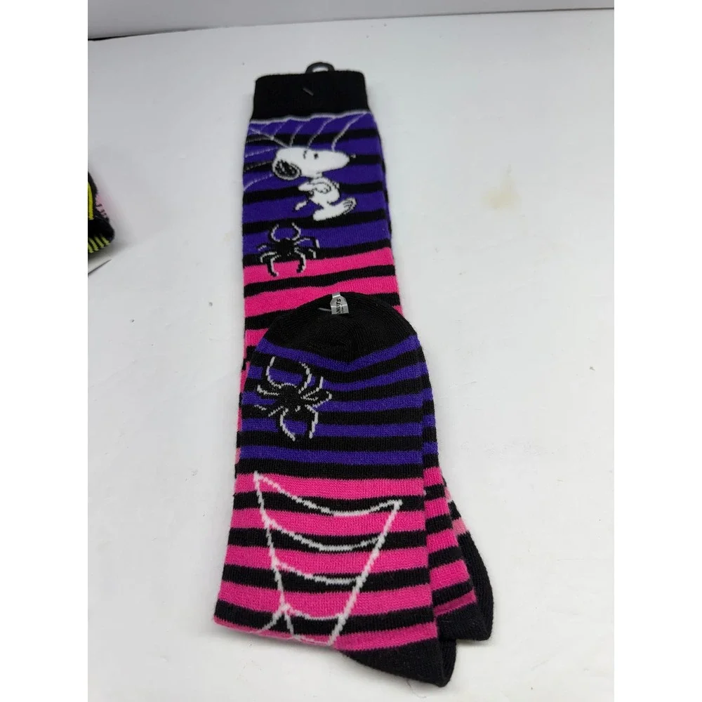 Pink Panther & Peanuts Snoopy Sock Bundle 3 Pairs Knee High & No Show Size 4-10